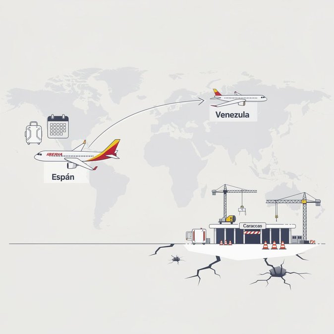 Iberia propose une flexibilité de rebooking pour les vols vers Caracas suite aux répercussions du séisme au Venezuela sur les déplacements professionnels espagnols