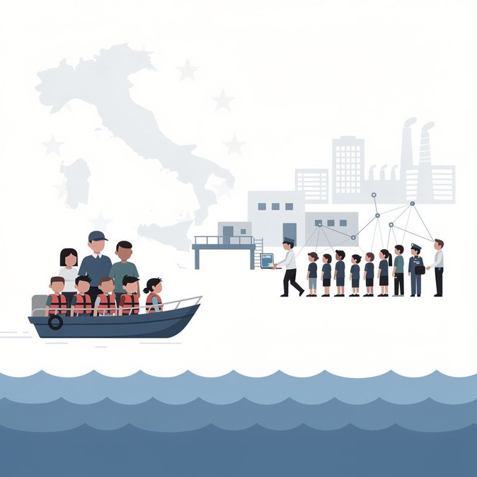 Italia registra 23.217 llegadas de migrantes en 2026, una quinta parte son menores no acompañados