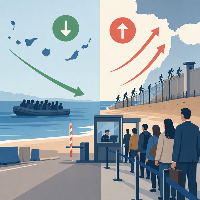 Spain records 35% drop in irregular sea arrivals but land crossings to Ceuta and Melilla soar 210%