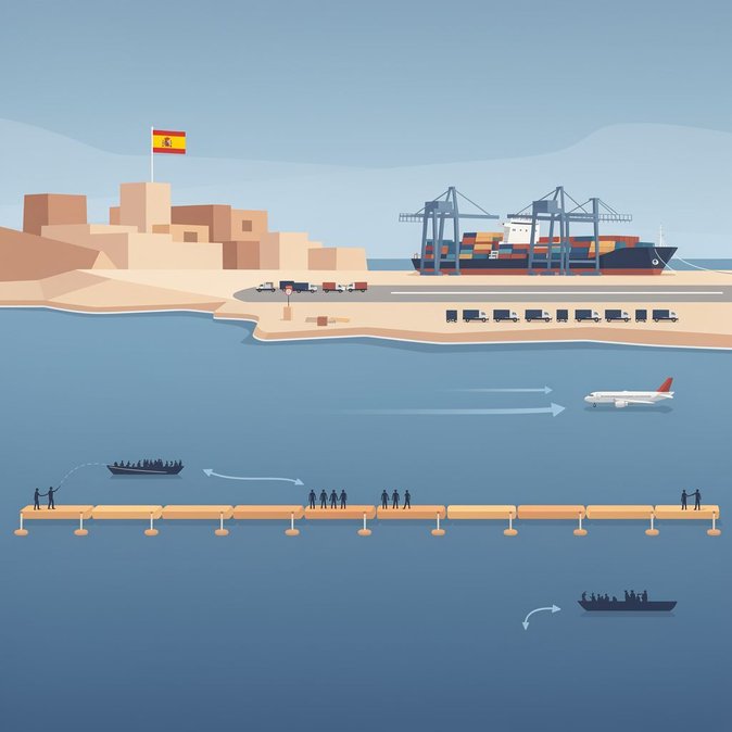 Spain Installs 500-Metre Floating Barrier off Ceuta After Deadly Border Surge