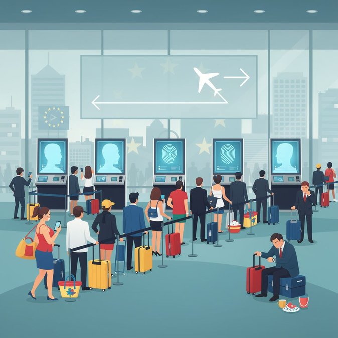 نظام الدخول والخروج البيومتري يسبب ازدحامات قياسية وشكاوى في مطارات ألمانيا