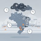 تأخيرات بسبب العواصف تعطل 256 رحلة في أكبر مطارات البرازيل