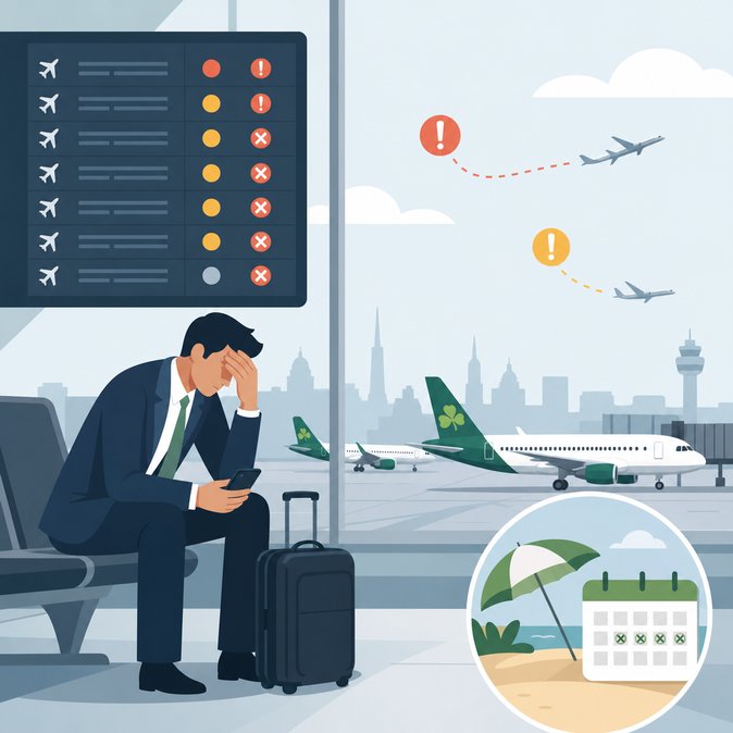 Flight delays at Dublin Airport strand passengers ahead of bank-holiday getaway