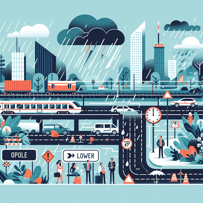 Severe Rain Alerts in Lower Silesia and Opole Disrupt Regional Road and Rail Links Through 2 November