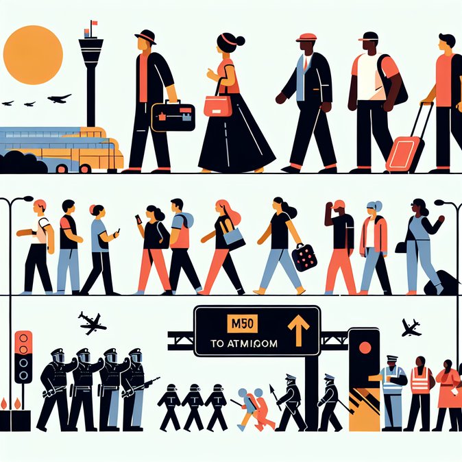 Dublin Airport urges passengers to use alternative routes as M50 blockade intensifies