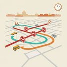 Manifestation en soirée pour la fermeture des routes dans le quartier Tor Pignattara à Rome le 12 juillet