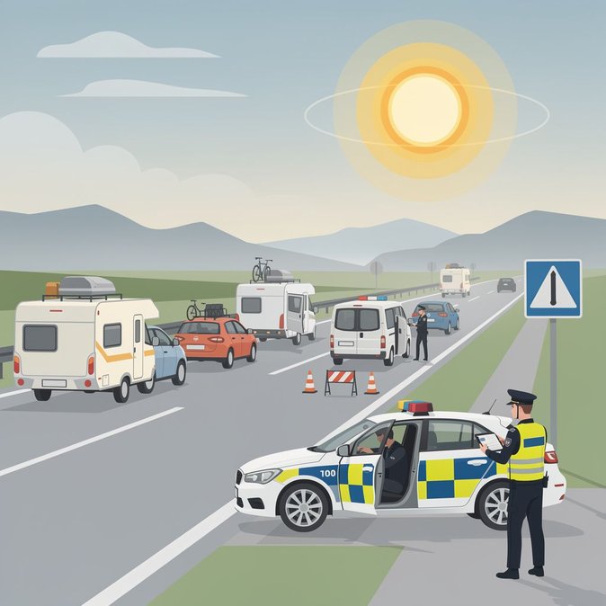 Czech police begin summer border-traffic blitz on main route to Austria