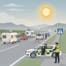 Czech police begin summer border-traffic blitz on main route to Austria