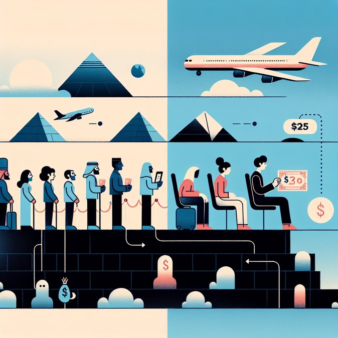 Egypt raises visa-on-arrival fee to USD 30, impacting Brazilian tourists and trade missions