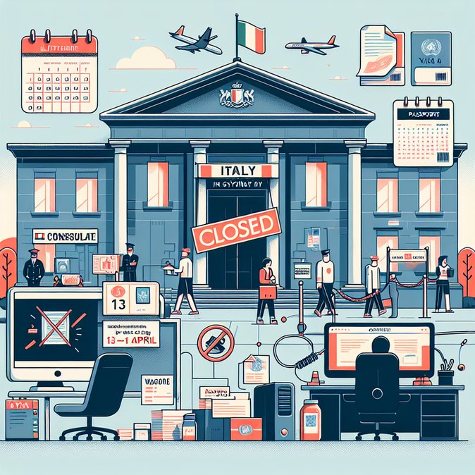Italian Consulate in Sydney to halt all consular services 13–14 April for IT upgrade