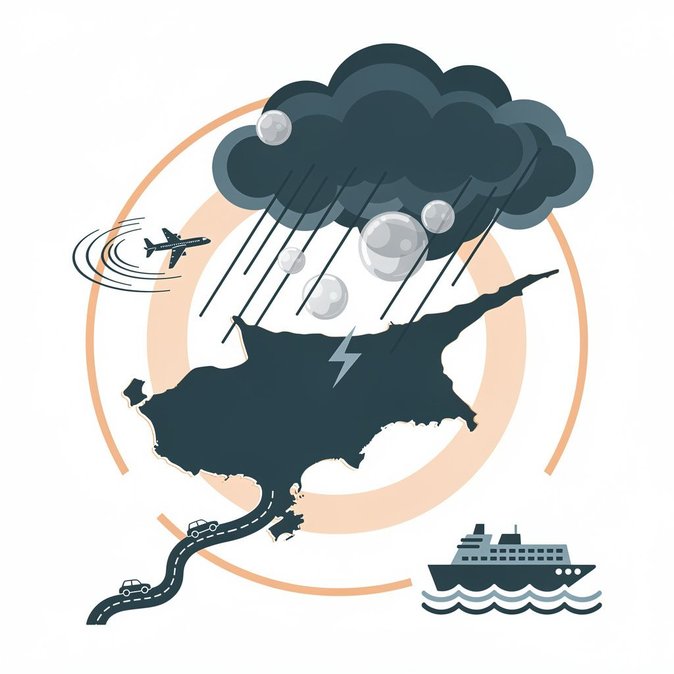 Chipre emite alerta naranja en toda la isla por tormentas severas