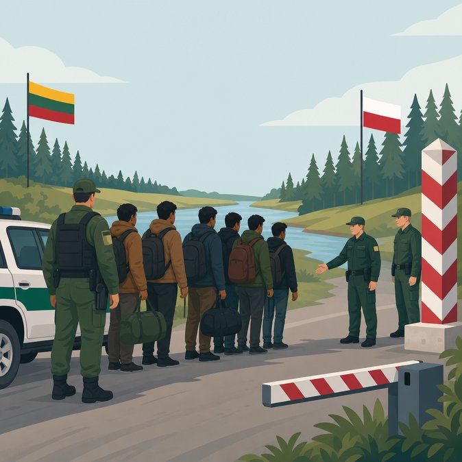 Poland returns 14 irregular migrants intercepted on the green border with Lithuania