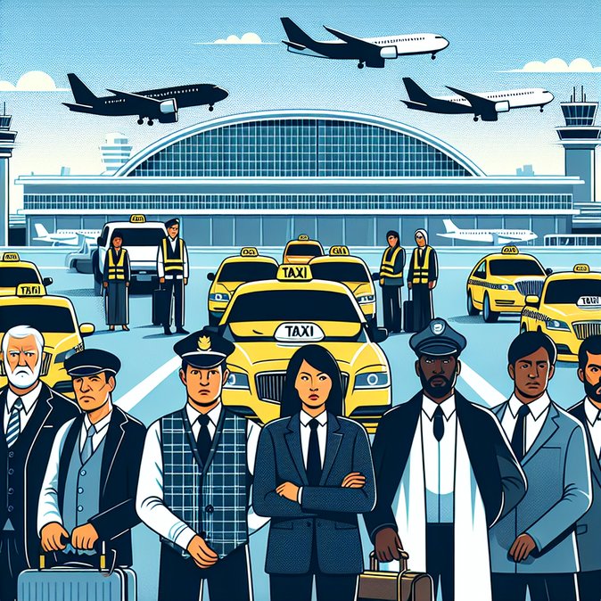 Larnaca Airport Taxi Walkout Highlights App-Based Mobility Flashpoint