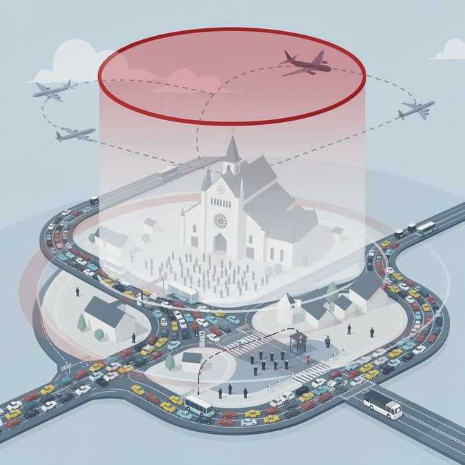 France Activates Temporary ‘ZIT PAPE’ No-Fly Zone Over Lourdes for Papal Mass