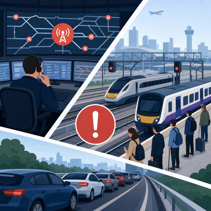Nationwide signalling fault triggers UK-wide rail delays, hitting airport and business-travel connections
