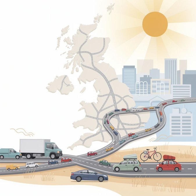 Canicule et craintes aux frontières de l’UE annoncent le plus grand départ sur les routes britanniques depuis 2022