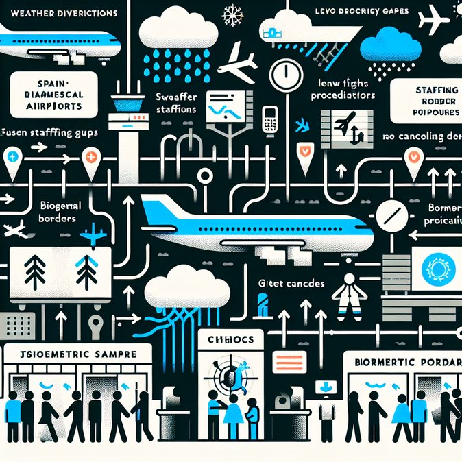 Chaos hivernal : 56 annulations et 886 retards paralysent les principaux aéroports d’Espagne