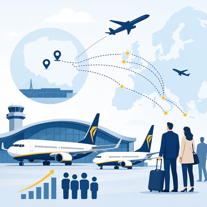 Ryanair adds two aircraft and 12 new routes in record Winter 2026 Warsaw schedule