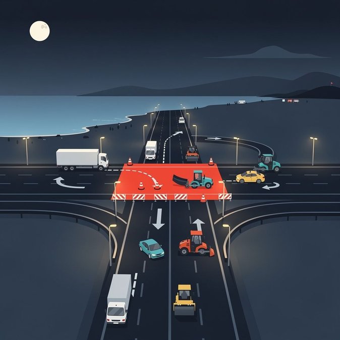 Fermeture nocturne du carrefour A4/A57 vers Trieste pourrait ralentir le trafic de marchandises transfrontalier