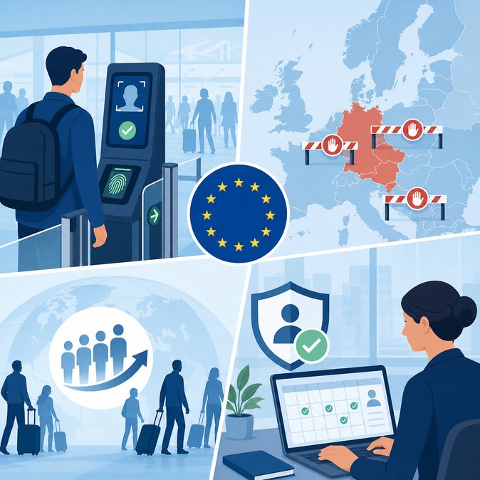 EU Entry/Exit System Blocks 32,000 Arrivals; Austria Urged to Phase Out Internal Border Checks