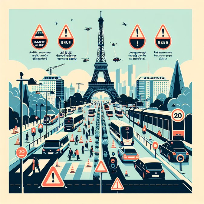 Paris demonstrations trigger diversions on 20 RATP bus lines; travellers advised to allow extra time