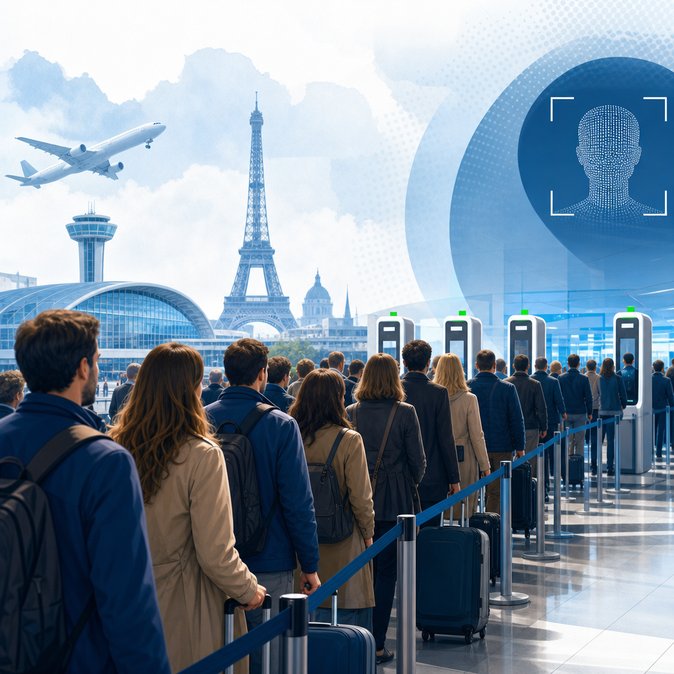 Poll Finds 59 % of UK Travellers Expect Long Queues at French Airports under New EU Entry-Exit System