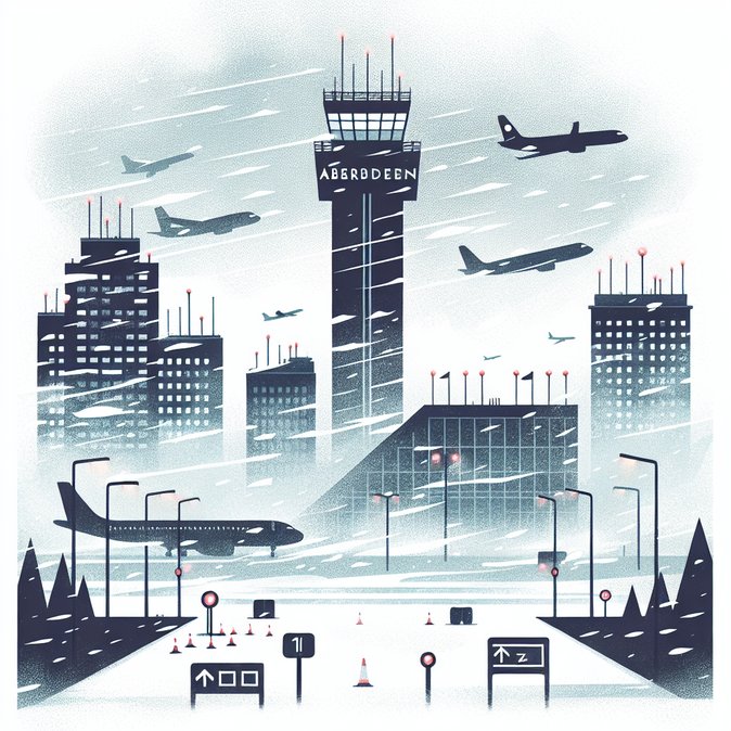 Dense fog grounds flights at Aberdeen Airport, disrupting UK domestic and international connections