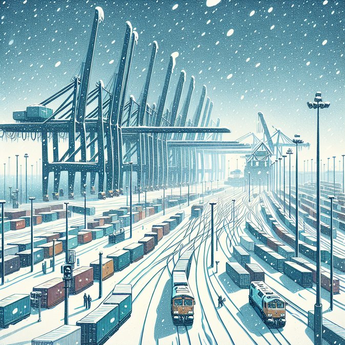 Snowstorm shuts Port of Hamburg rail access, snarling freight and automotive supply chains