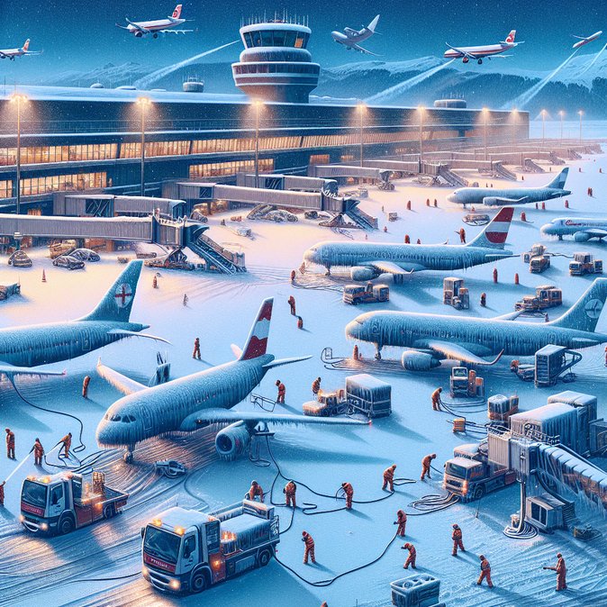 Deep freeze triples de-icing workload at Zürich Airport, squeezing night-curfew window