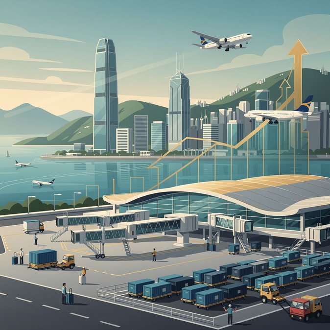 El Aeropuerto Internacional de Hong Kong registra un crecimiento de dos dígitos en pasajeros y recibe nuevos contratos de carga