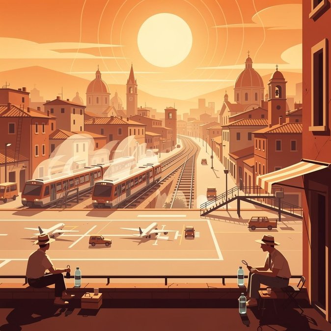 Code rood: hittegolf grijpt Italië, vervoersbedrijven schakelen noodplannen in