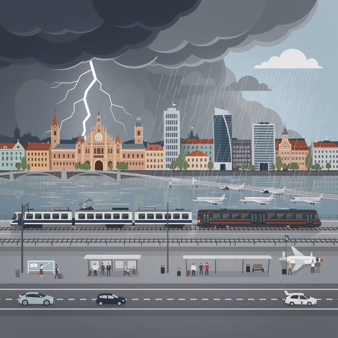 Alerte aux orages violents : un week-end de déplacements perturbé en République tchèque