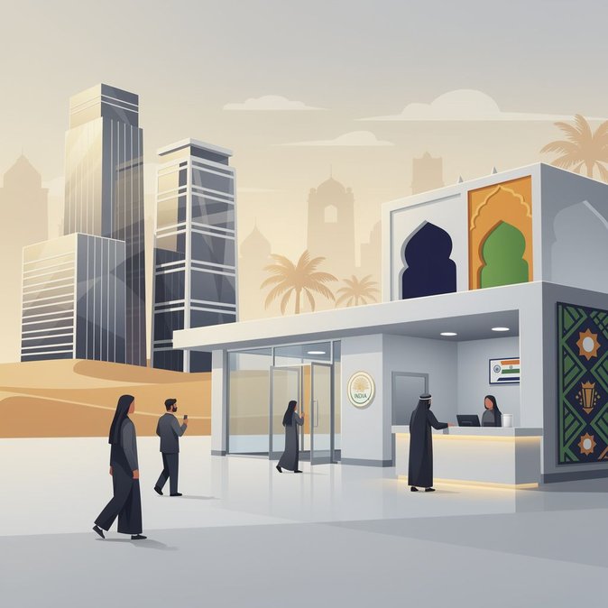 サウジアラビアのインドビザセンター、技術的トラブル解消で通常業務再開