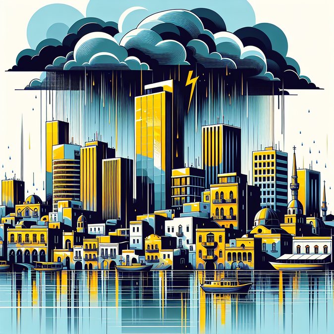 La Défense Civile lance une alerte tempête pour la nuit et recommande de limiter les déplacements à travers Chypre.