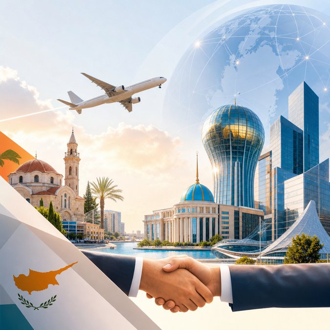 Direct Larnaca–Astana flights and new embassy announced during Cypriot president’s visit to Kazakhstan