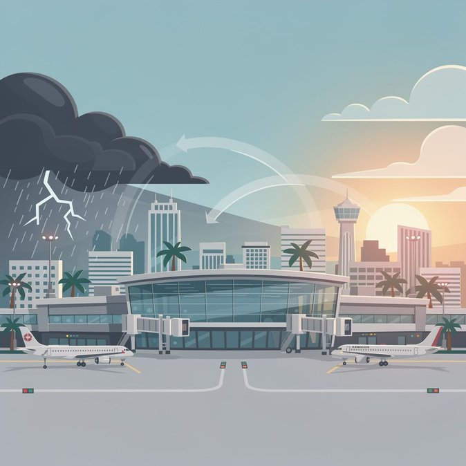 United Airlines emite exención de viaje por tormenta eléctrica en Florida para el 3 de agosto de 2026