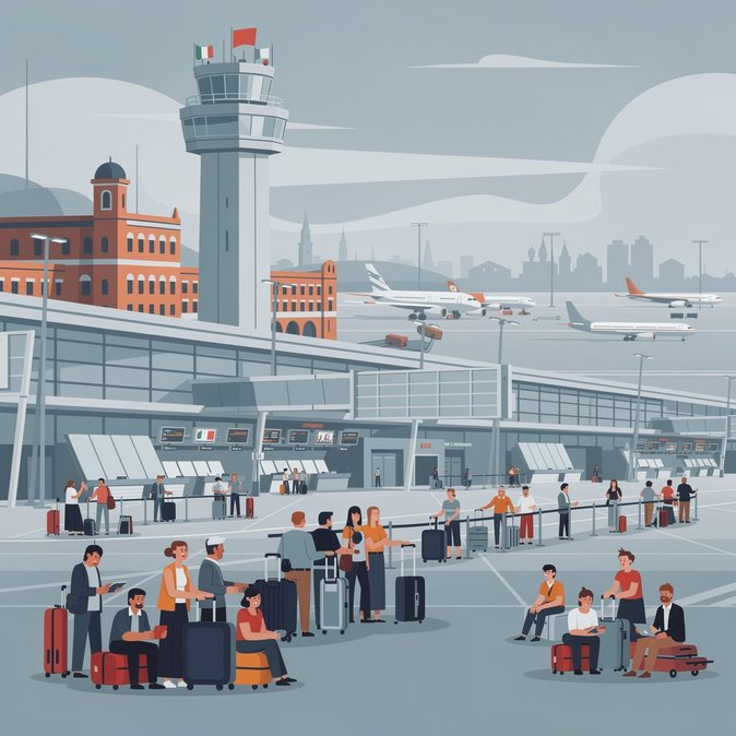 Grève nationale de huit heures dans les aéroports : des centaines de vols annulés à travers l’Italie