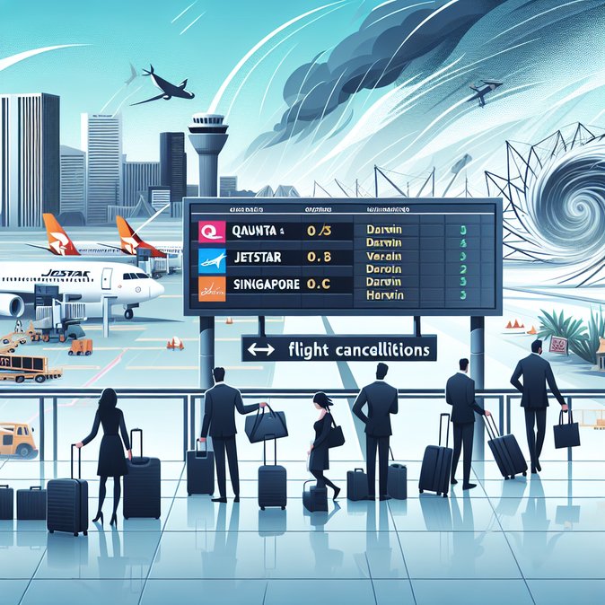 Cyclone Fina shuts Darwin Airport and triggers mass flight cancellations across northern Australia