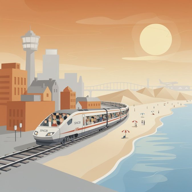 SNCB warns of overcrowding on coastal trains as heatwave drives 11 – 12 July beach exodus