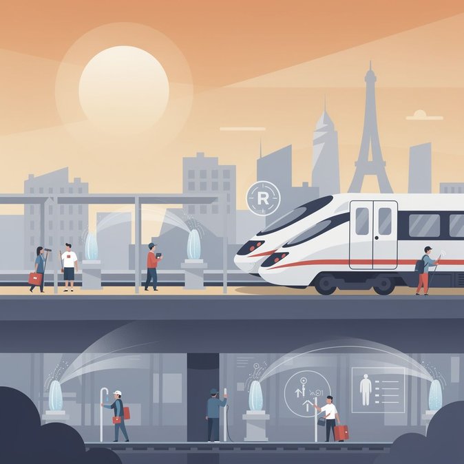 RER D details emergency heatwave plan: slower schedules, on-board water and real-time rail-temperature checks