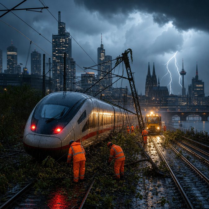 Storm damage cripples rail traffic in North Rhine-Westphalia and Münsterland