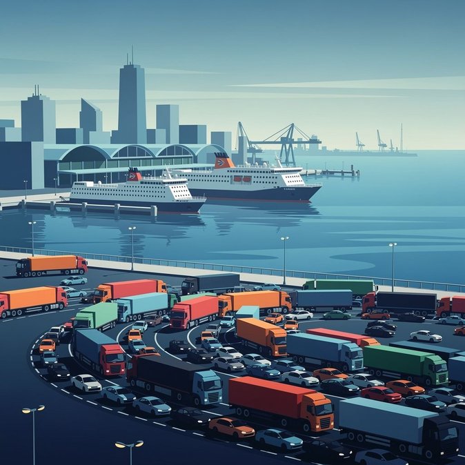 Bloqueo de la CGT cierra temporalmente el puerto de Calais, deteniendo el tráfico de pasajeros y mercancías a través del Canal de la Mancha