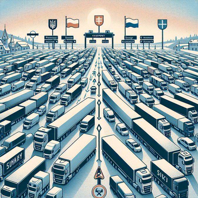 Over 4,000 Trucks Stuck at Polish–Ukrainian Border as Carrier Blockade Drags On