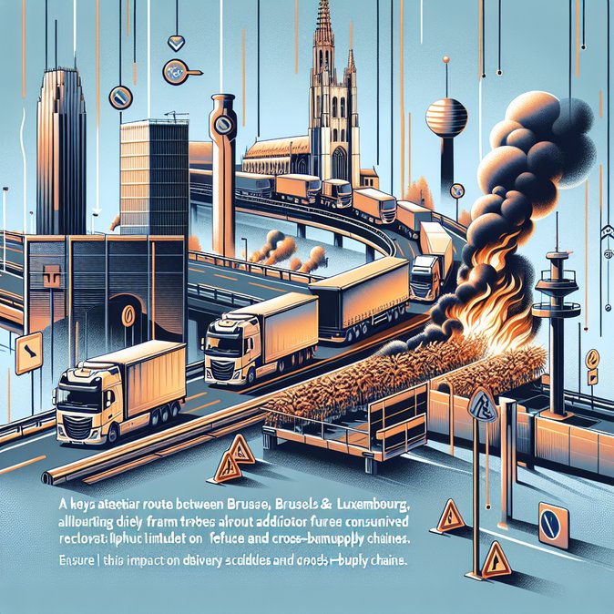 E411 motorway clean-up forces 55-km detour for trucks despite end of weekend farm barricades