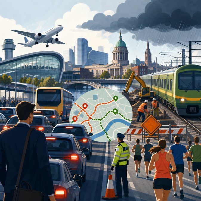 ‘Perfect-Storm’ Travel Disruption: Rail Closures, Marathons and Garda Crack-Down Snarl Bank-Holiday Mobility