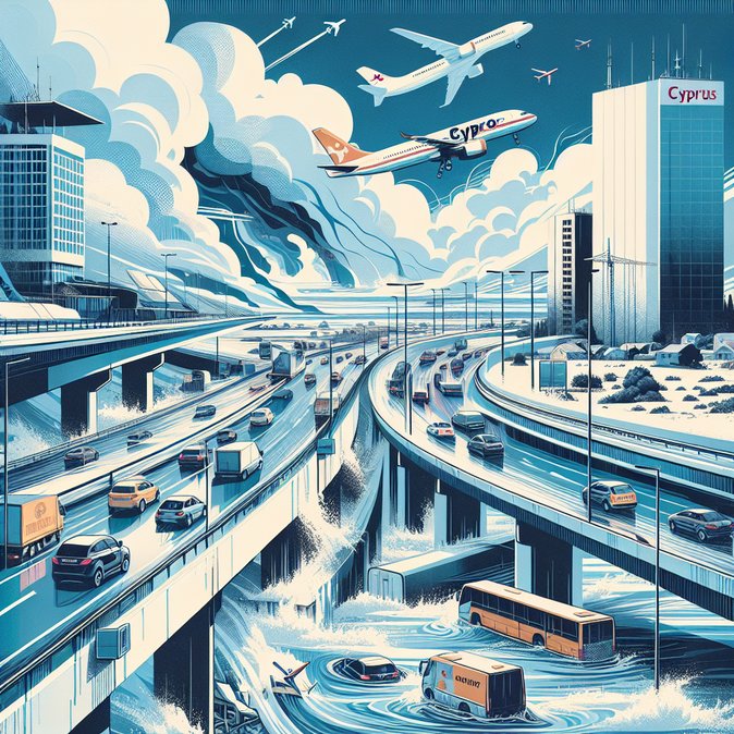 Storm ‘Byron’ Triggers Flight Delays and Road Closures Across Cyprus