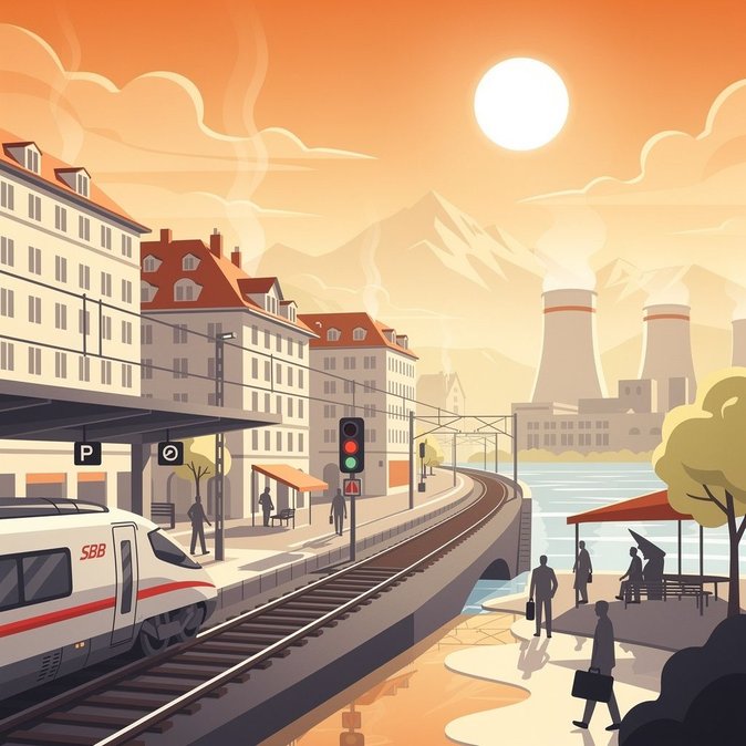 Record-breaking heatwave forces Swiss rail speed limits and health advisories