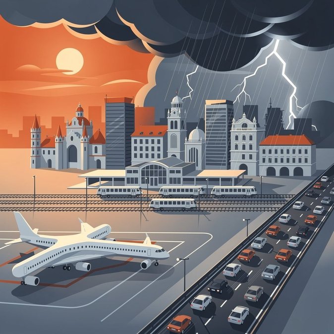 Heatwave and Storm Warnings of 19 June Disrupt Domestic Connections and Business Travel
