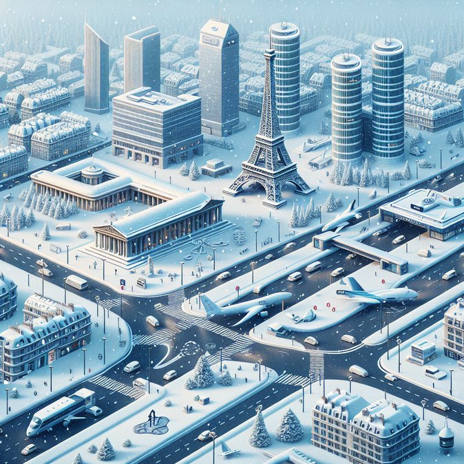 Snowstorm forces 30 % flight cuts at Paris-CDG and 20 % at Orly