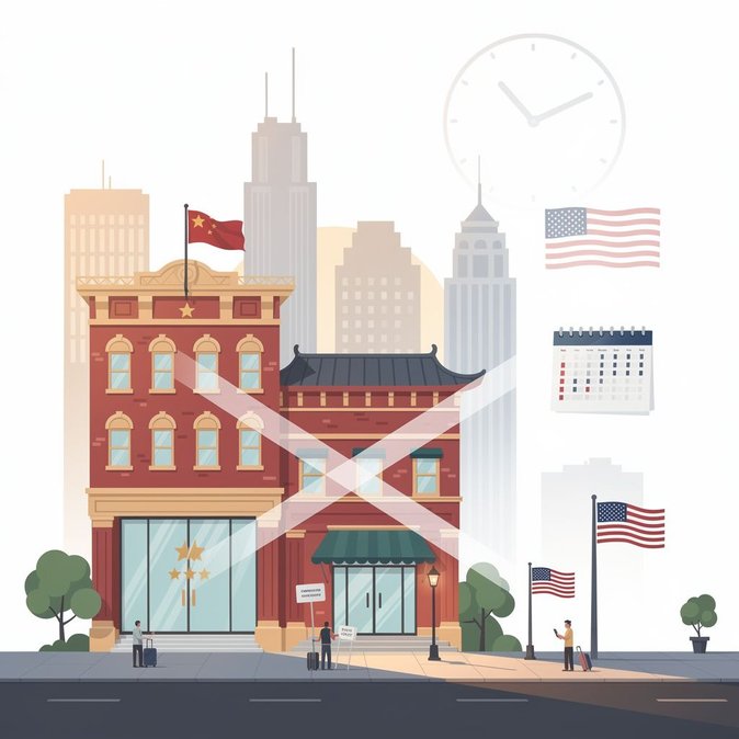 Chinese Consulate in Chicago to close visa office on 3 July; applicants urged to adjust travel plans